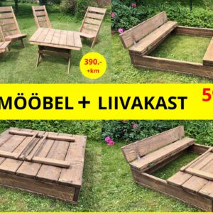 Aiamööbel + liivakast
